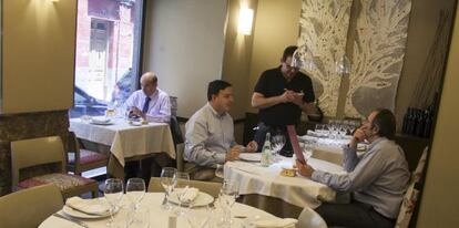 Comedor del restaurante Ponzano, en Madrid.