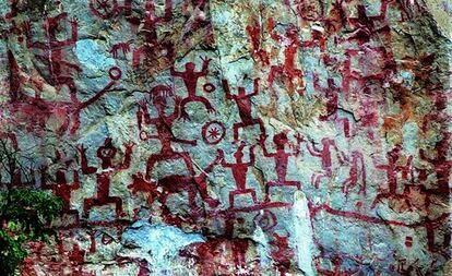 El paisaje cultural de arte rupestre de Zuojiang Huashan está formado por 38 sitios que ilustran la vida y los ritos del pueblo luoyue.