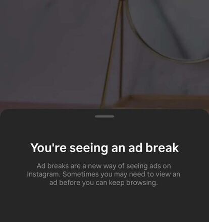 Instagram anuncios aviso