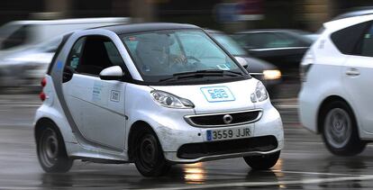 Un vehículo de ‘carsharing’ en Madrid.