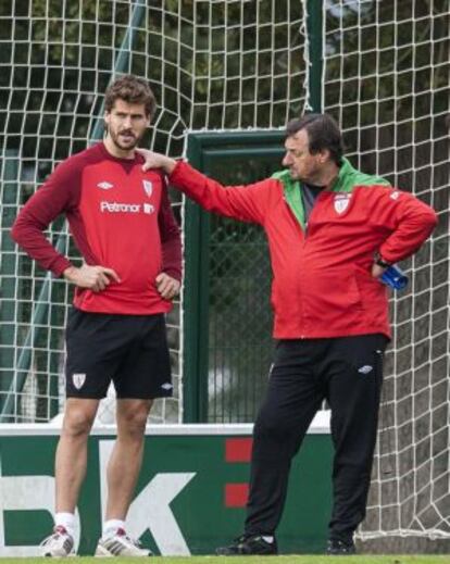 Fernando Llorente, durante una sesión de entrenamiento