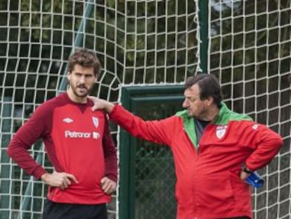 Fernando Llorente, durante una sesión de entrenamiento