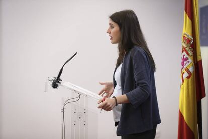 Irene Montero, en el Congreso.