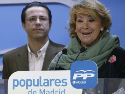 Aguirre, tras la reunión hoy del Comité de Dirección del partido.