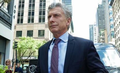 Mauricio Macri en Nueva York, previo a su reunión con el FMI y su discurso ante la Asamblea General de la ONU.