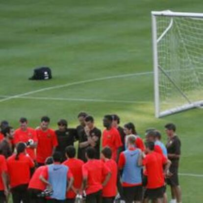 Uno de los entrenamientos del FC Barcelona, en el Miniestadi