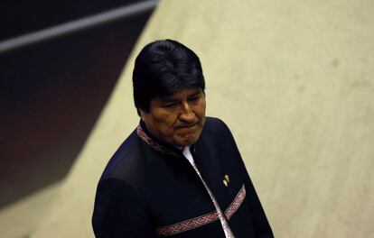 O presidente da Bolívia, Evo Morales, foi um dos chefes de Estado que comparecem à solenidade de posse de Bolsonaro