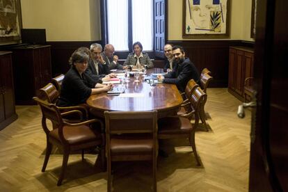 Reunió de la ponència conjunta per reformar el reglament del Parlament.