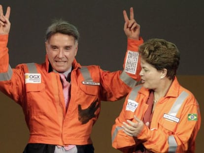 Eike Batista e Dilma Rousseff.