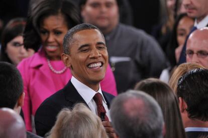 Obama, al finalizar el debate.