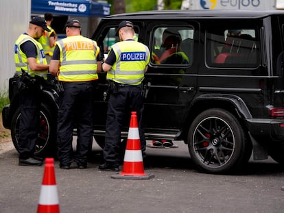 Un control de la policía alemana en la frontera con Austria, el 22 de junio de 2022.