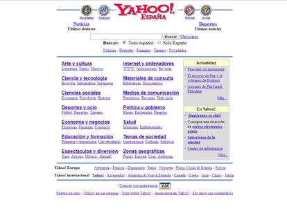 Fundado en enero de 1994, Yahoo fue uno de las grandes pioneros de la web. Con los años fue aglutinando servicios a medida que aparecían: portal, directorio de búsqueda, email, buscador. La compañía sobrevive pero nunca ha vuelto a los días de gloria de los inicios.