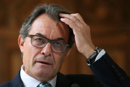 El president Artur Mas aquest dimarts a la Generalitat.