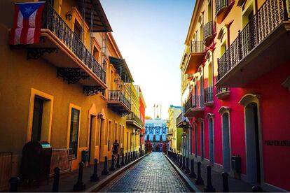 Una calle del centro histórico de San Juan de Puerto Rico.
