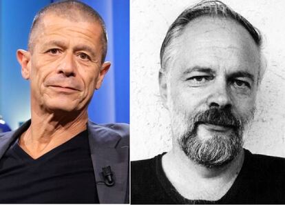 Emmanuel Carrère (izquierda) y Philip K. Dick.