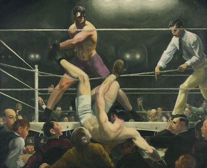 &#039;Dempsey and Firpo&#039; (1924), de George Bellows. 