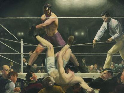 &#039;Dempsey and Firpo&#039; (1924), de George Bellows. 