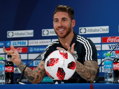 Ramos, durante la rueda de prensa previa a la final del Mundial de Clubes.