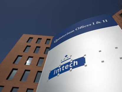 Logotipo de Imtech en la sede de la compañía.