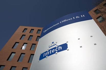 Logotipo de Imtech en la sede de la compañía.