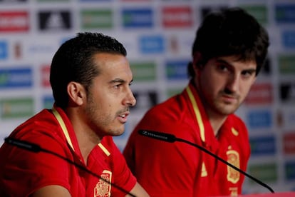 Pedro y San José, en la conferencia de prensa de este sábado.