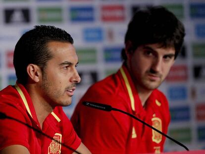 Pedro y San Jos&eacute;, en la conferencia de prensa de este s&aacute;bado. 