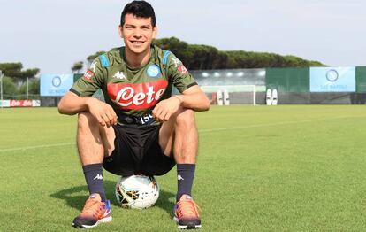 Lozano, tras su primer entrenamiento.