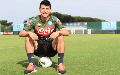 Lozano, tras su primer entrenamiento. 