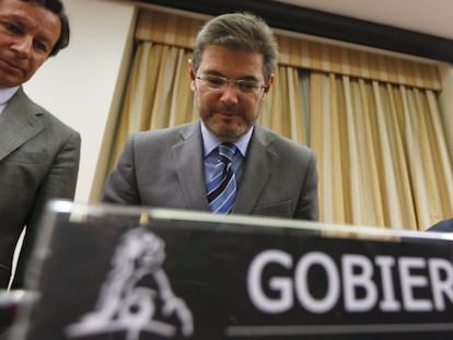 El ministro Rafael Catalá, el pasado miércoles en la Comisión de Justicia del Congreso.