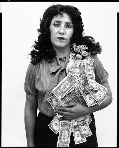 La trabajadora Petra Alvarado, en El Paso, Texas, el 22 de abril de 1982, el día de su cumpleaños.