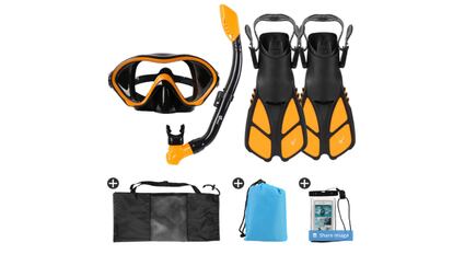 Kit de snorkel con aletas de Odoland, varios colores