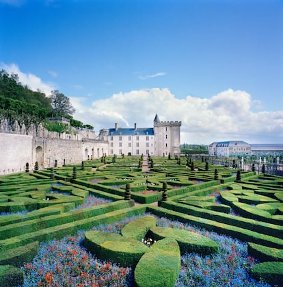 Los jardines de estilo francés del castillo de Villandry.