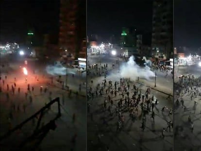 Imágenes de la confrontación entre manifestantes y fuerzas de seguridad en las calles de Suez (en la costa del mar Rojo), el pasado 22 de septiembre.
 
  