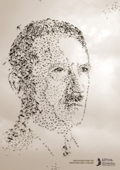 'Nada ni nadie mata a tanta gente como la malaria'. Campaña de la agencia Sra. Rushmore para la ONG África Directo.
