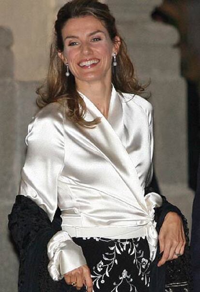 Doña Letizia, esta semana en el palacio de El Pardo.