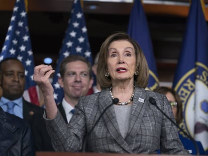 La líder demócrata Nancy Pelosi, el pasado viernes. 