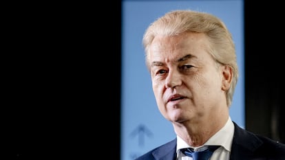El líder ultra Geert Wilders, a su llegada a una nueva ronda de negociación para formar Gobierno el pasado 1 de febrero.