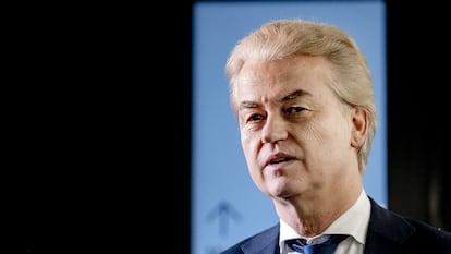 El líder ultra Geert Wilders, a su llegada a una nueva ronda de negociación para formar Gobierno el pasado 1 de febrero.