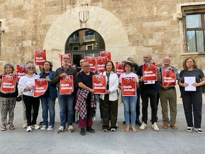Representantes de las organizaciones convocantes de la manifestación del próximo sábado, 25 de octubre, contra la gestión de Carlos Mazón de la dana