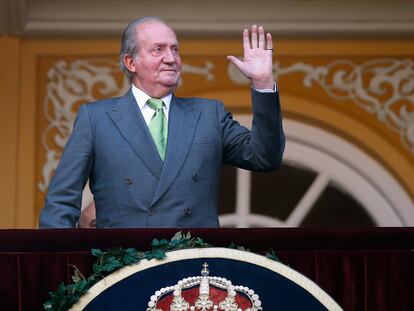 El rey emérito en una imagen de 2014 en la plaza de Las Ventas, en Madrid.