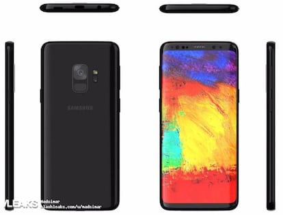 Diseño del Samsung Galaxy S9 con una sola cámara