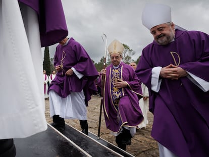 El arzobispo de Pamplona y obispo de Tudela, Florencio Rosselló, el pasado 10 de marzo en Pamplona.