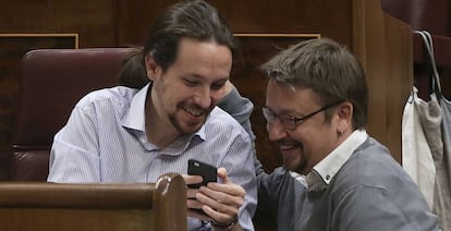 Pablo Iglesias en el Congreso de los Diputados. 