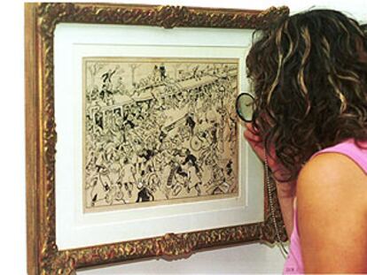 Uno de los dibujos de Opisso que se presentan en la exposición.