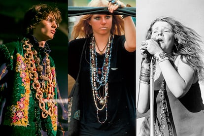 Collares y pulseras de piedras que recuperan ese carácter artesanal que planea sobre toda la estética de Woodstock y que veíamos plasmado muy literalmente, por ejemplo, en la de Gucci primavera-verano 2019.