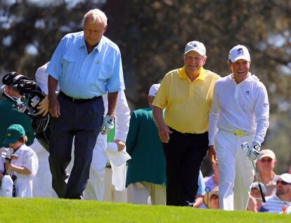 Arnold Palmer, Jack Nicklau y Gary Player, los tres grandes del golf.