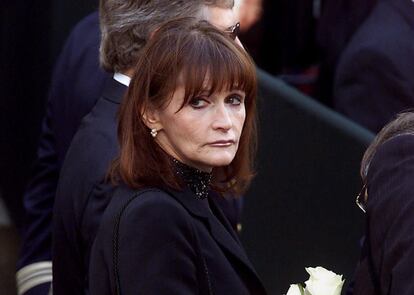 Margot Kidder en el funeral de Pierre Trudeau, exprimer ministro canadiense, el 3 de octubre del 2000 en Quebec (Canadá).