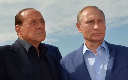 Berlusconi y Putin, en Crimea.