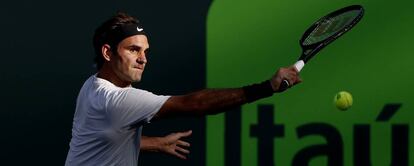 Federer, durante el partido contra Kokkinakis.