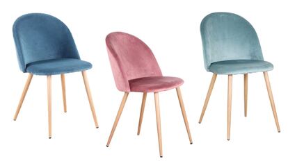 silla terciopelo, sillas de comedor, sillas baratas, sillas de salón, sillas terciopelo rosa, sillas terciopelo comedor, sillas terciopelo verde